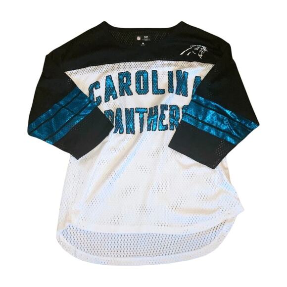 NFL Carolina Panthers White, Black And Blue T-Shirt Size M - Picture 1 of 3